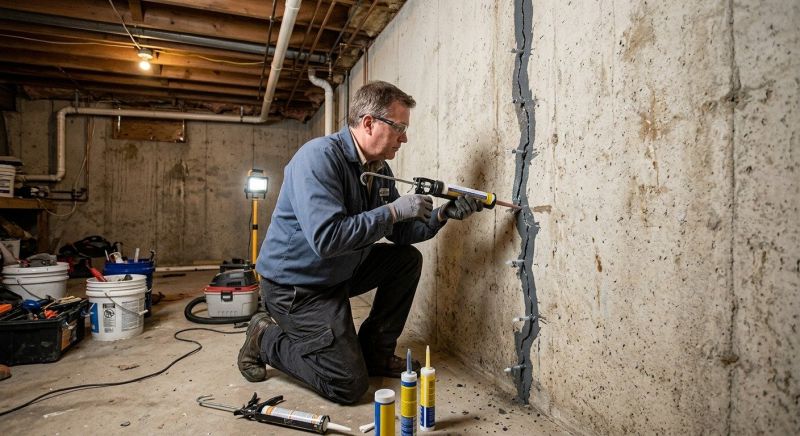 Basement Crack Repair in Paramus, NJ