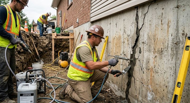 Cracked Foundation Repair in Bayonne, NJ
