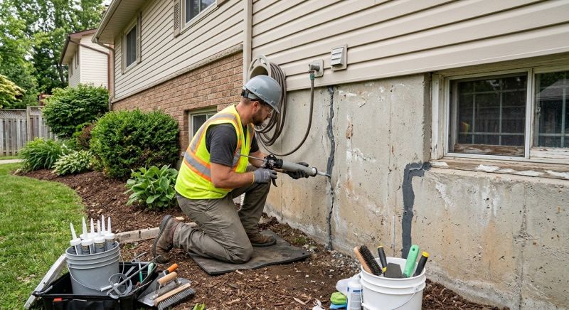 Foundation Crack Sealing in Paramus, NJ
