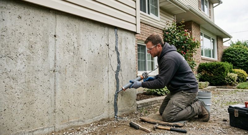 Foundation Crack Sealing in Paramus, NJ