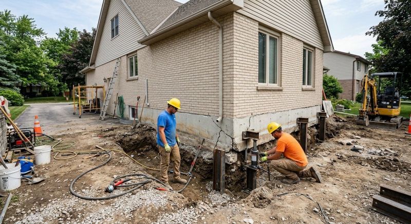 Helical Piers Installation in Paramus, NJ