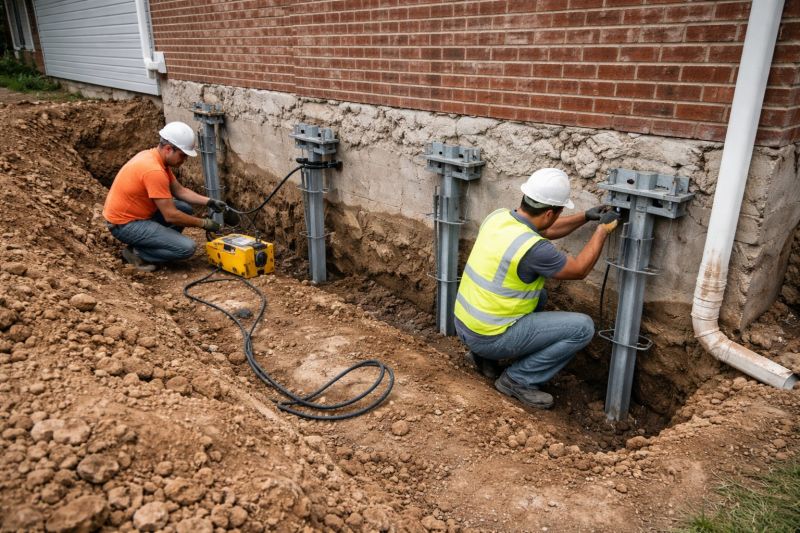 Helical Piers Installation in Paramus, NJ