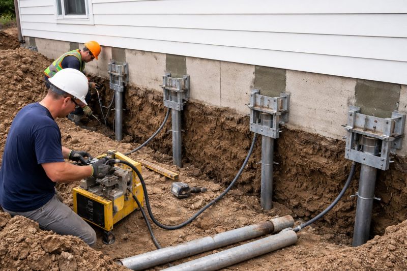 Helical Piers Installation in Paramus, NJ