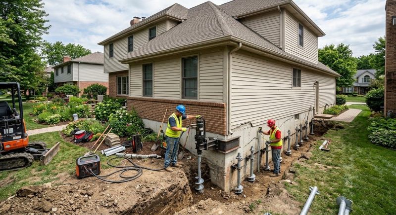 Helical Pile Installation in Paramus, NJ