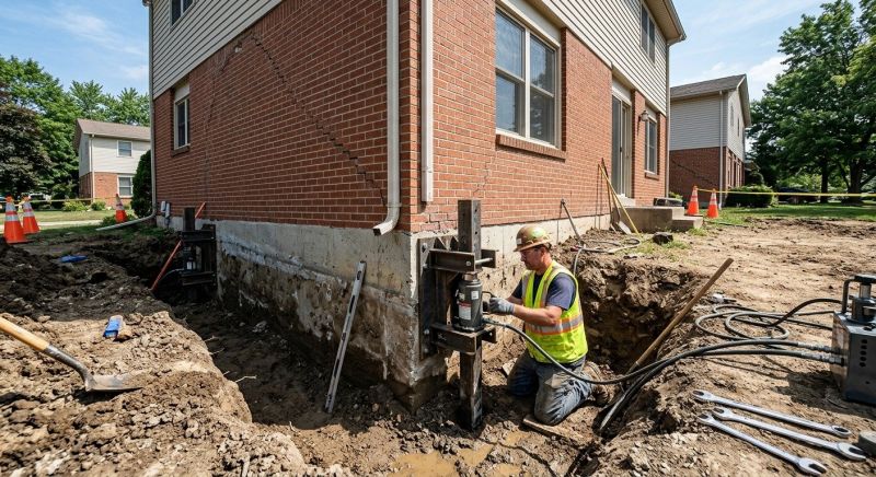 Sinking Foundation Repair in Paramus, NJ